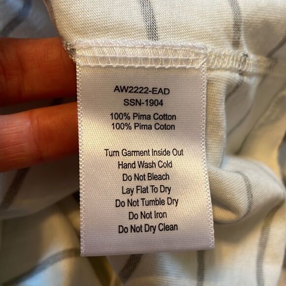 ATM Cotton Stripe T-Shirt Dress Sparkle M - Picture 6 of 8